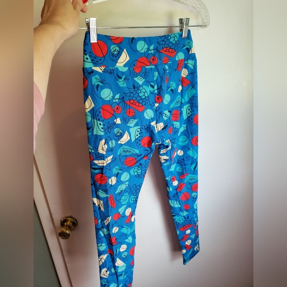 NWT lularoe fancy fruit color contrast leggings - Picture 12 of 13